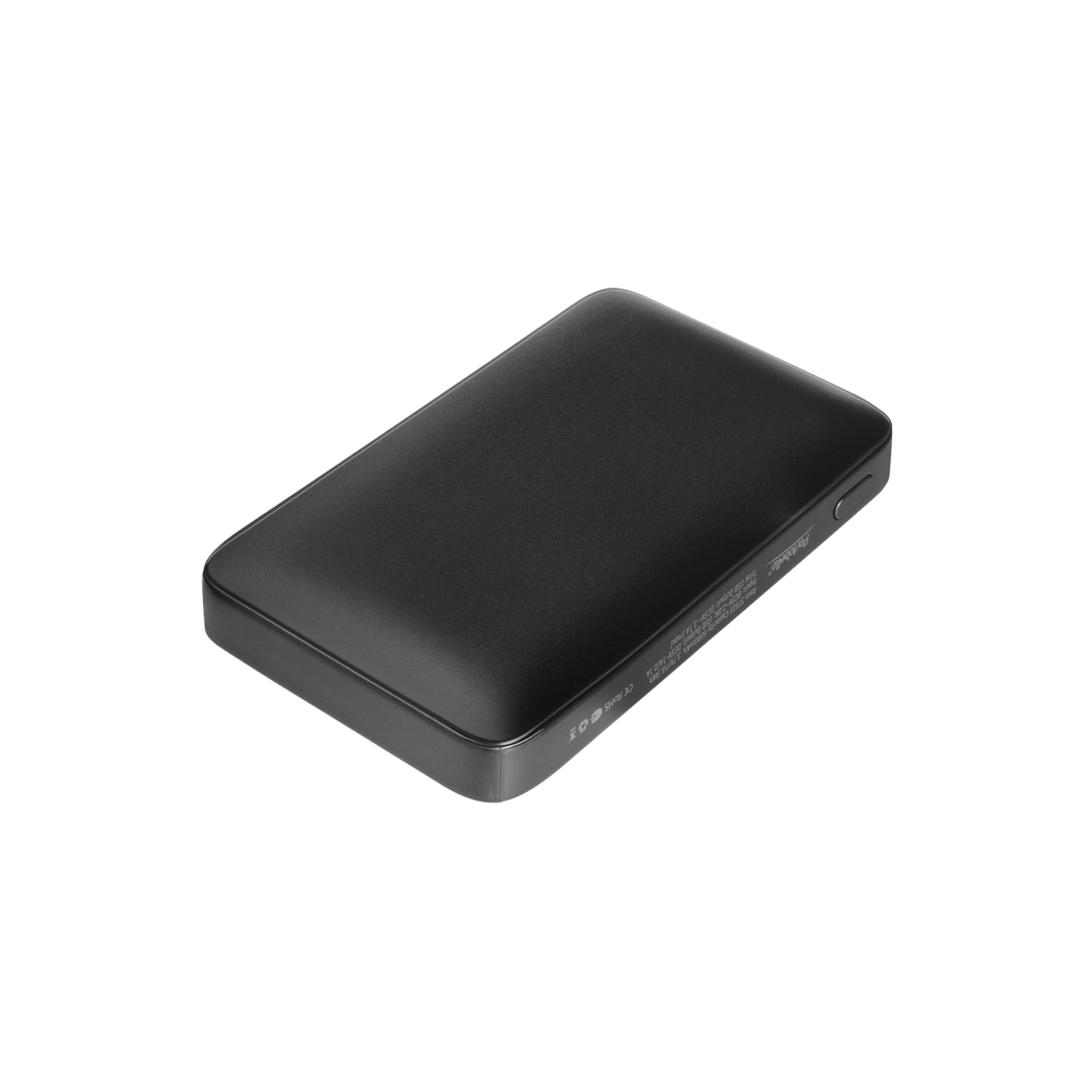 Внешний аккумулятор с цветной подсветкой Анкор Макс (Ancor Max) 5000 mAh, черный — изображение 2