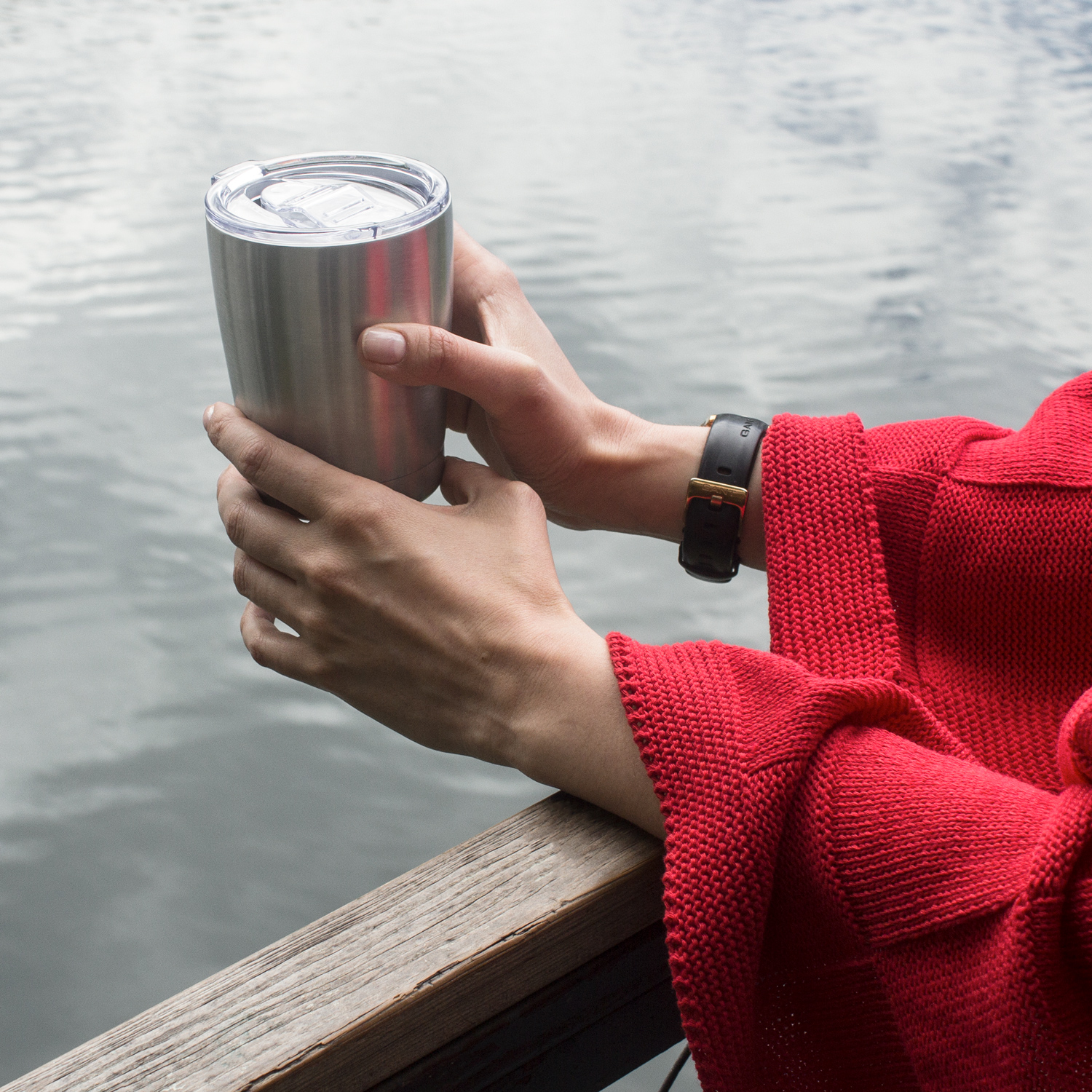 Плед Cella вязаный, красный (без подарочной коробки) — изображение 9