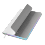 Ежедневник Galaxy недатированный, гибкая обложка, срез голограф. фольга, белый