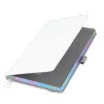 Ежедневник Galaxy недатированный, жесткая обложка, срез голограф. фольга, белый