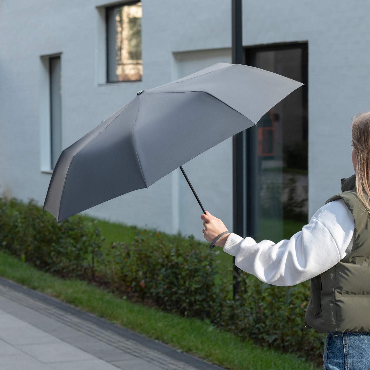 Зонт складной Atlanta, серый — изображение 9