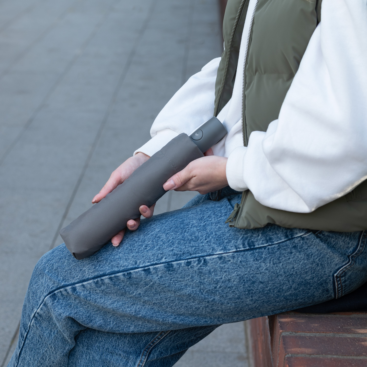 Зонт складной Atlanta, серый — изображение 10