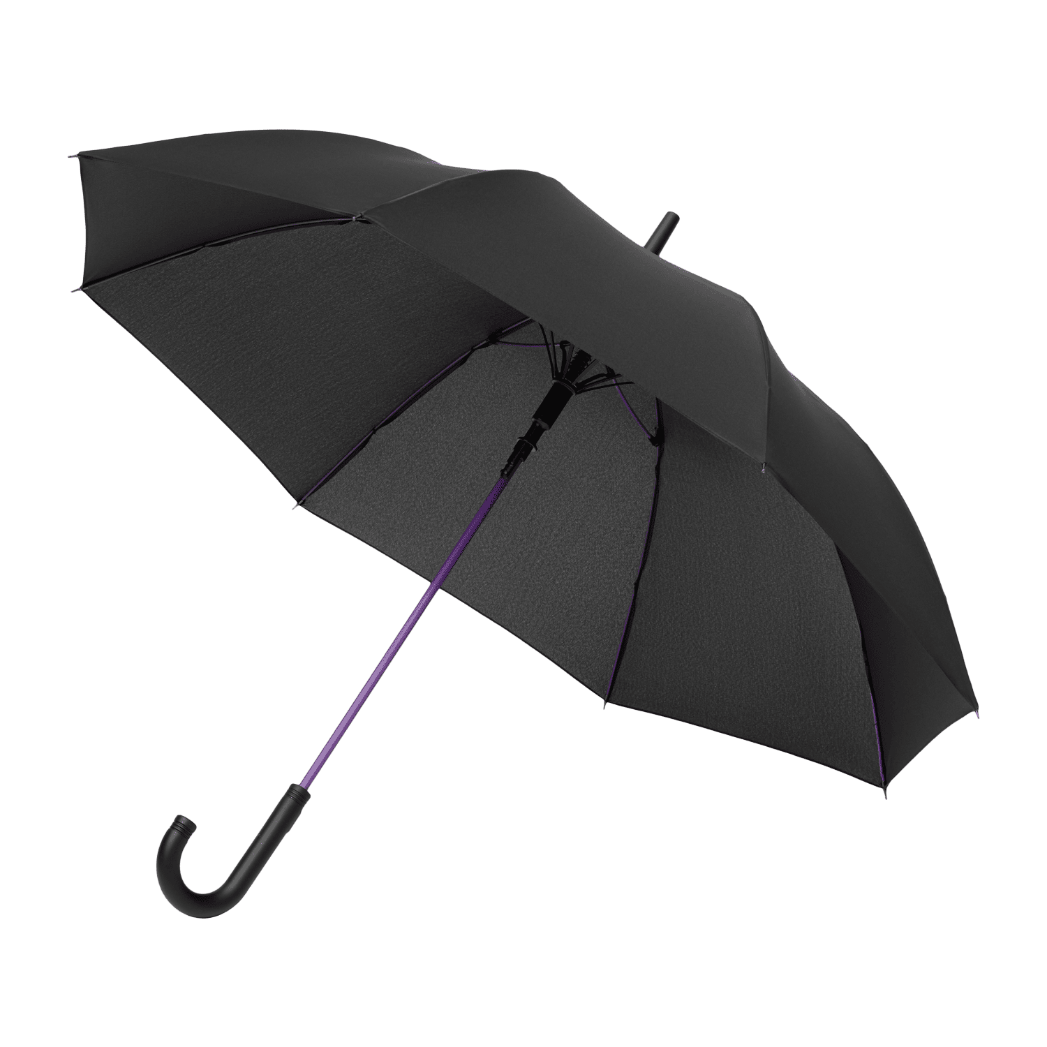 Зонт-трость Quantum, черный/фиолетовый
