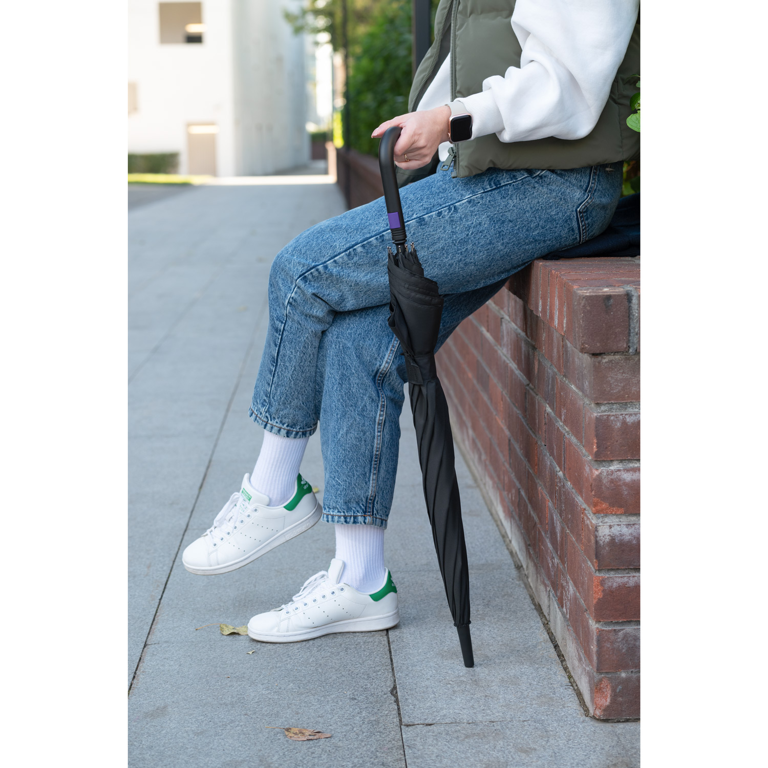 Зонт-трость Quantum, черный/фиолетовый — изображение 14