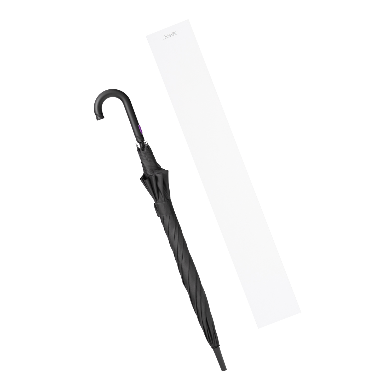 Зонт-трость Quantum, черный/фиолетовый — изображение 15