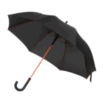 Зонт-трость Quantum, черный/оранжевый