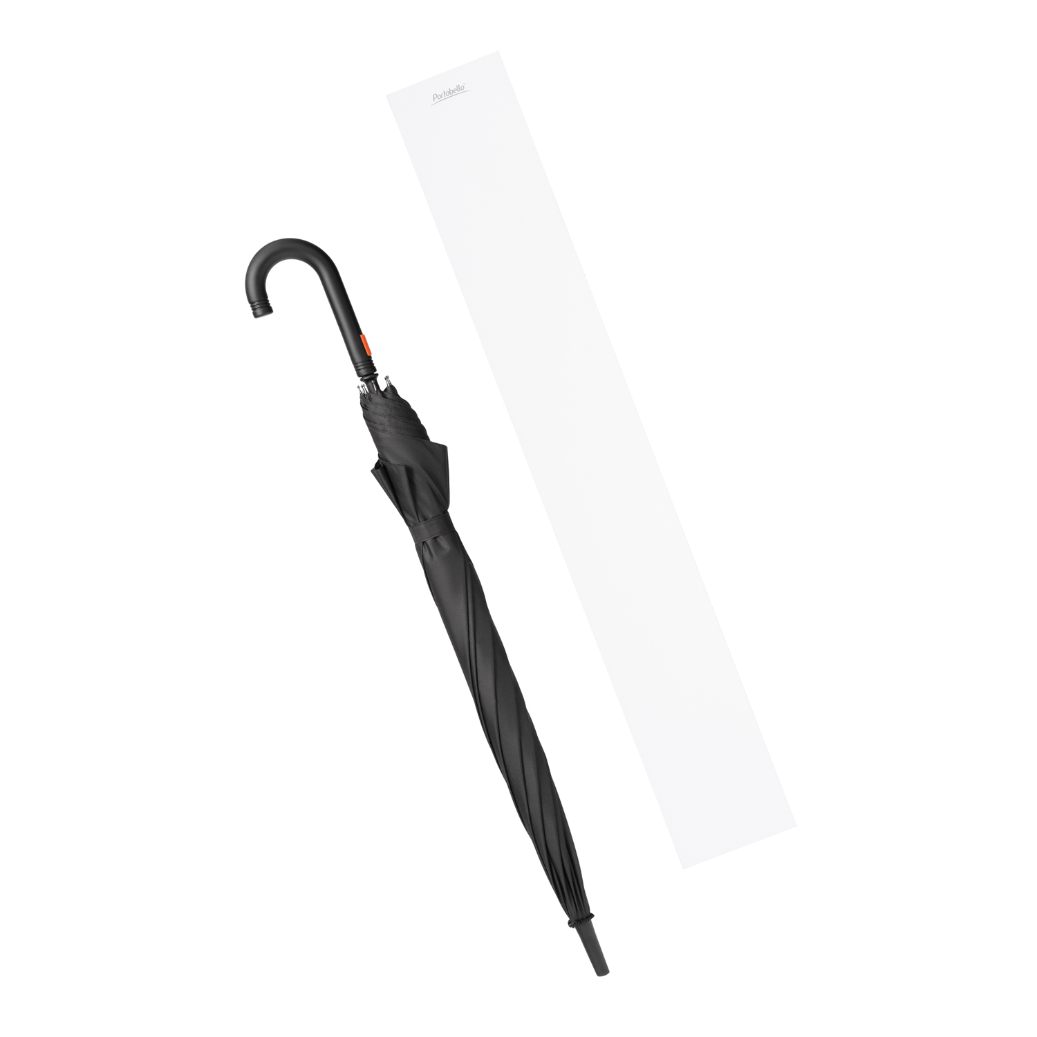Зонт-трость Quantum, черный/оранжевый — изображение 15