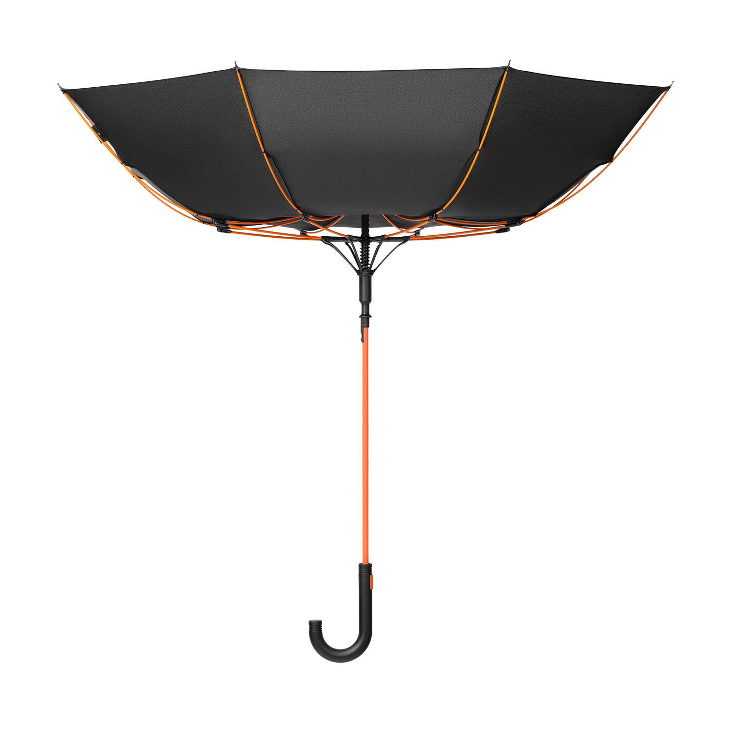 Зонт-трость Quantum, черный/оранжевый — изображение 5