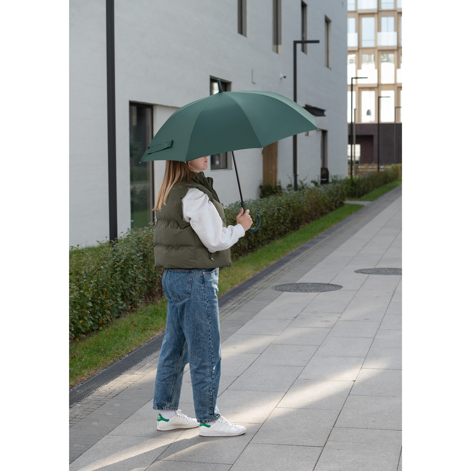 Зонт-трость Phantom, зеленый — изображение 11