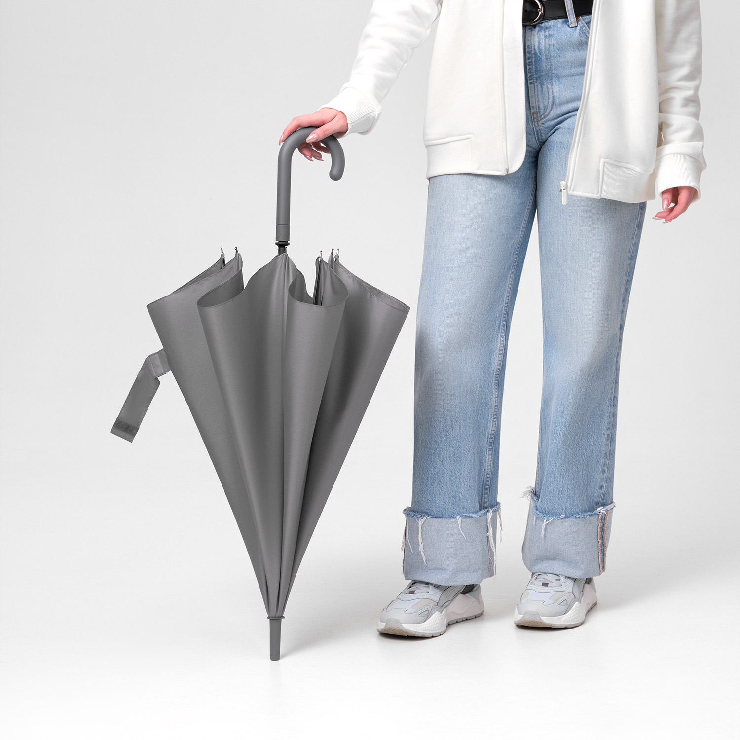 Зонт-трость Phantom, серый — изображение 11