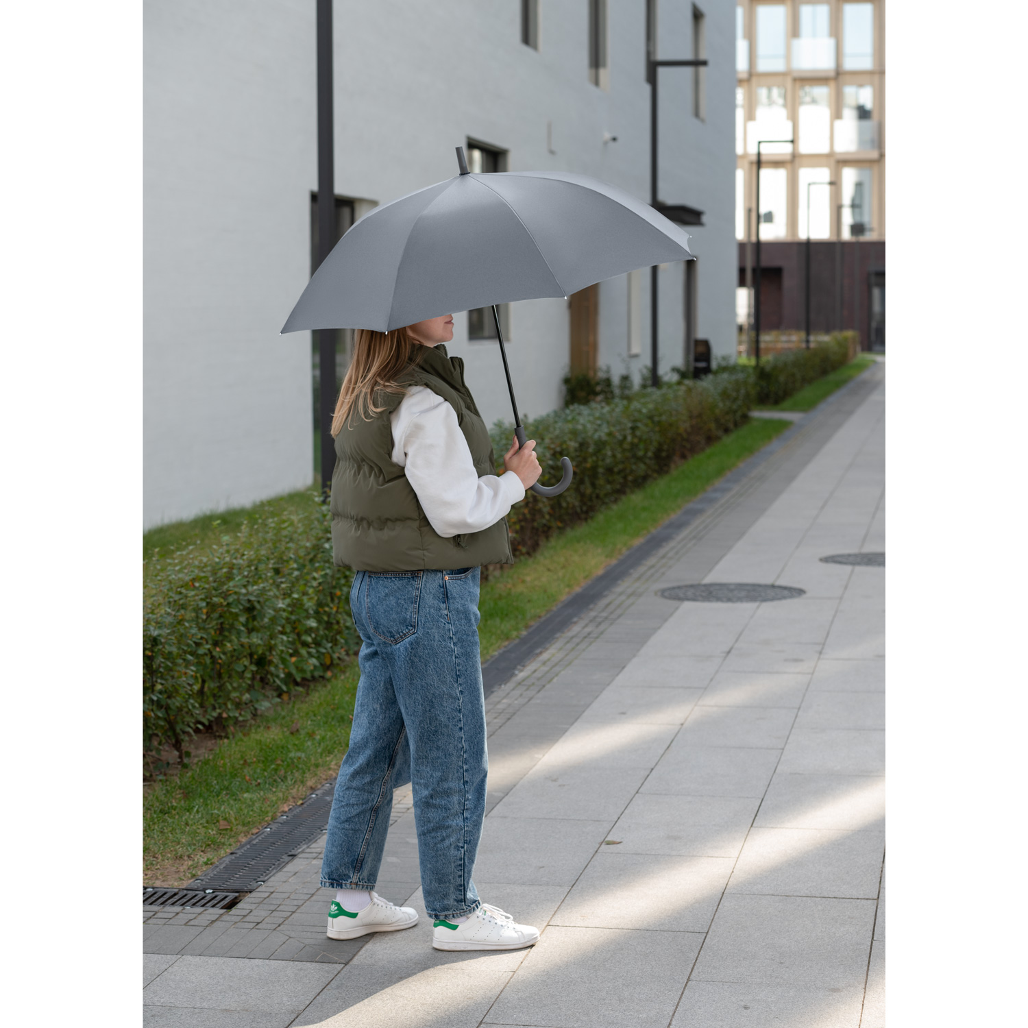 Зонт-трость Phantom, серый — изображение 12