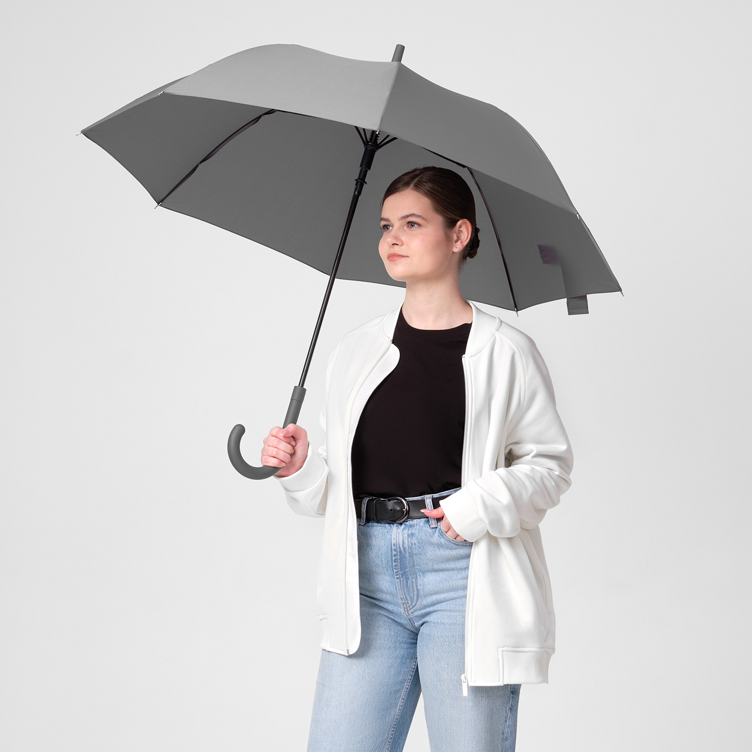 Зонт-трость Phantom, серый — изображение 6