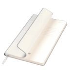 Ежедневник Spark недатированный, серебряный (с упаковкой, со стикерами)