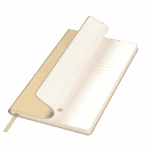 Ежедневник Spark недатированный, белое золото (с упаковкой, со стикерами)