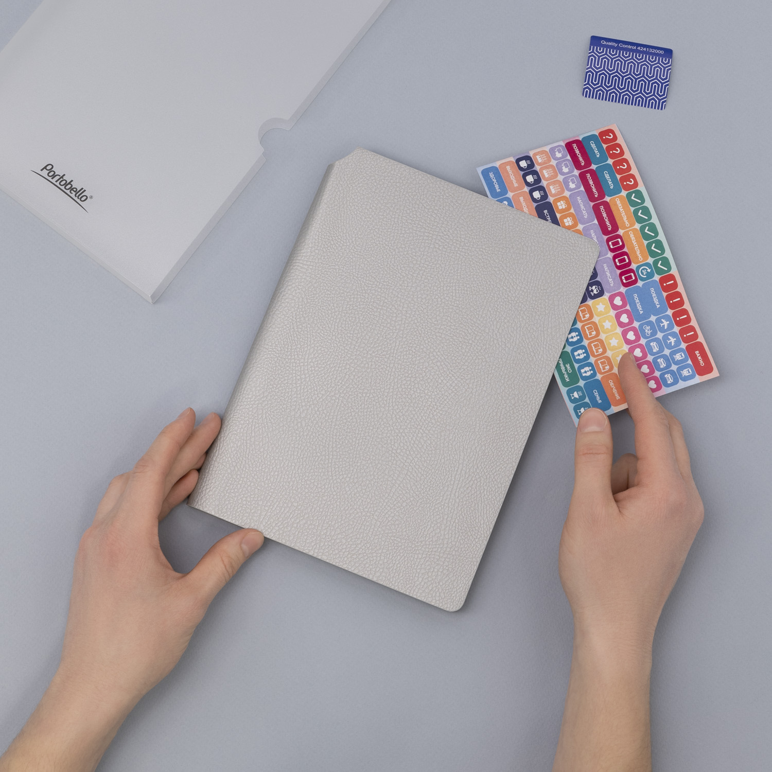 Ежедневник Molto недатированный, серебряный — изображение 10