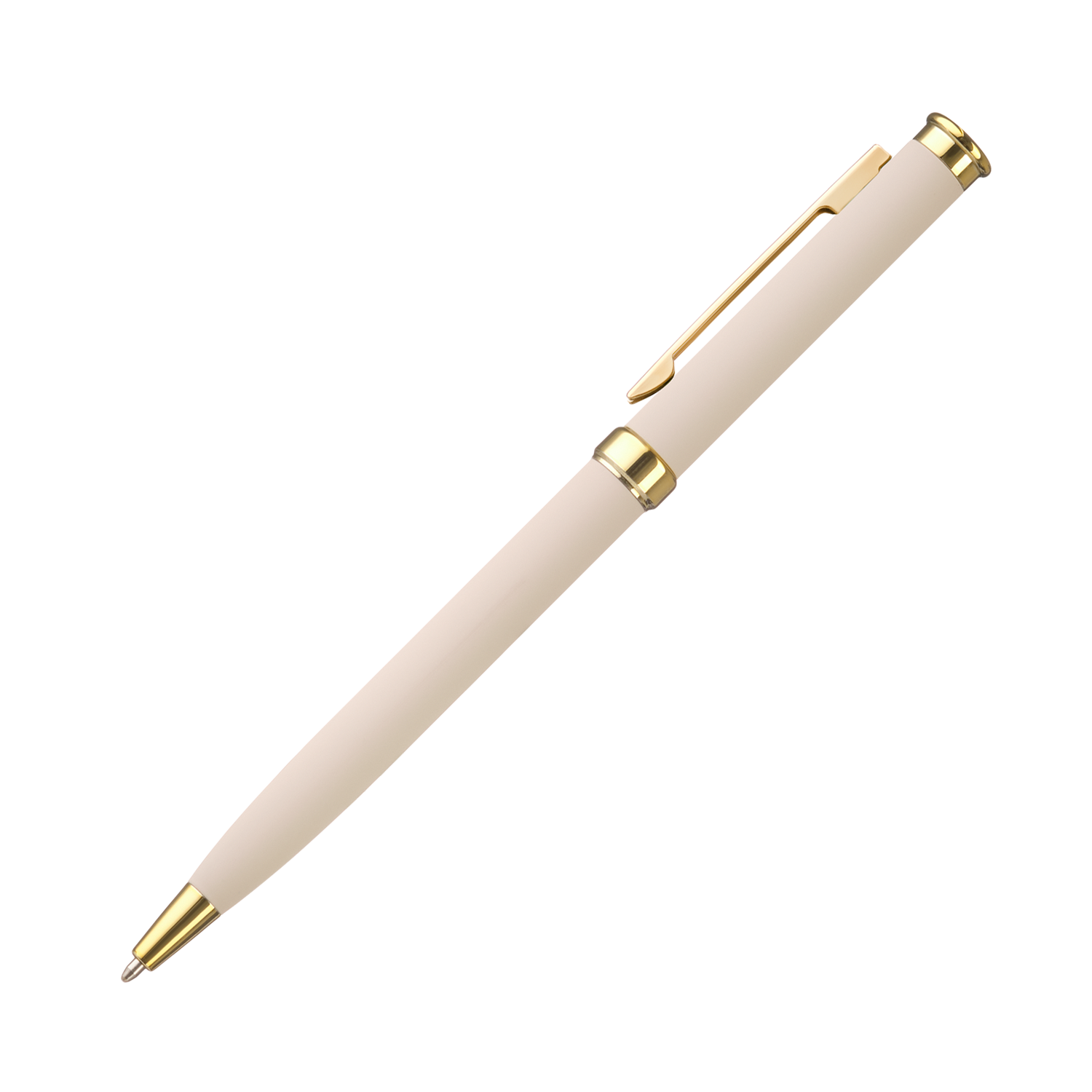 Шариковая ручка Benua, бежевая/позолота