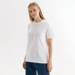 Футболка унисекс KRIS, 150 гр., белая (теплого оттенка)