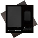 Подарочный набор Star, черный (ежедневник, ручка, аккумулятор)