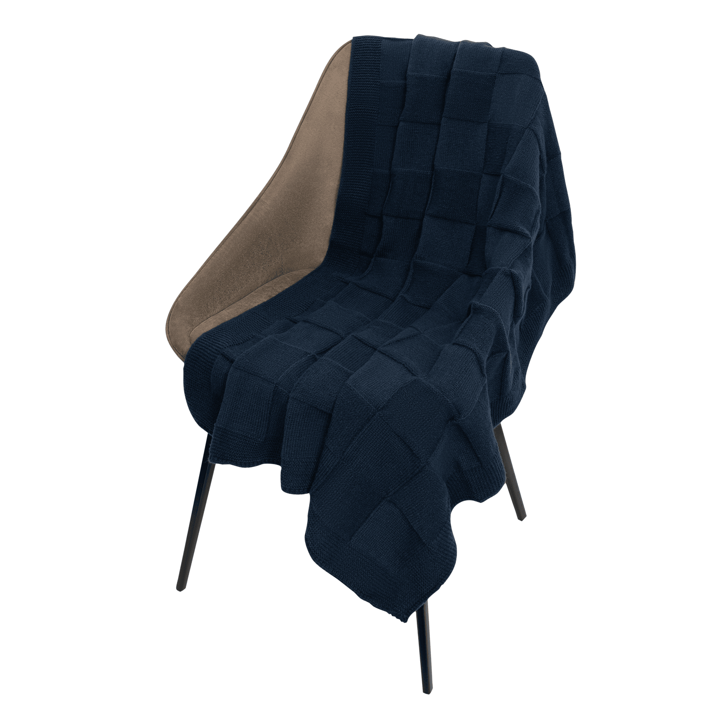 Плед Cella Soft вязаный, 160*90 см, синий