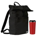Подарочный набор Palermo, Boston, черный/красный (рюкзак, термокружка)
