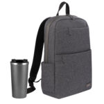 Подарочный набор Palermo, Forst, серый (рюкзак, термокружка)