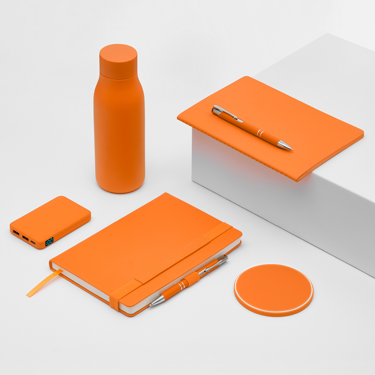 Беспроводное зарядное устройство с подсветкой 15W Auris, оранжевое — изображение 9