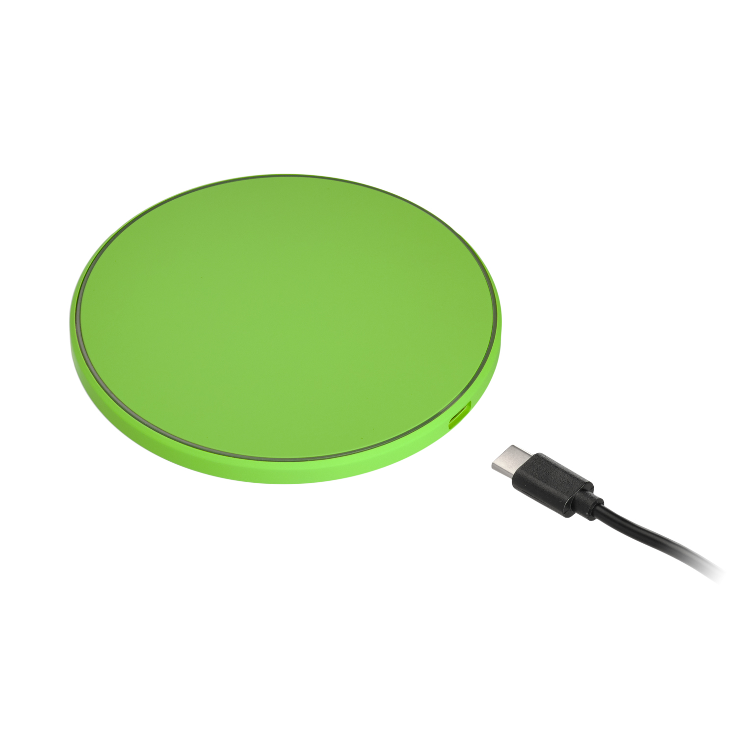 Беспроводное зарядное устройство с подсветкой 15W Auris, салатовое — изображение 6