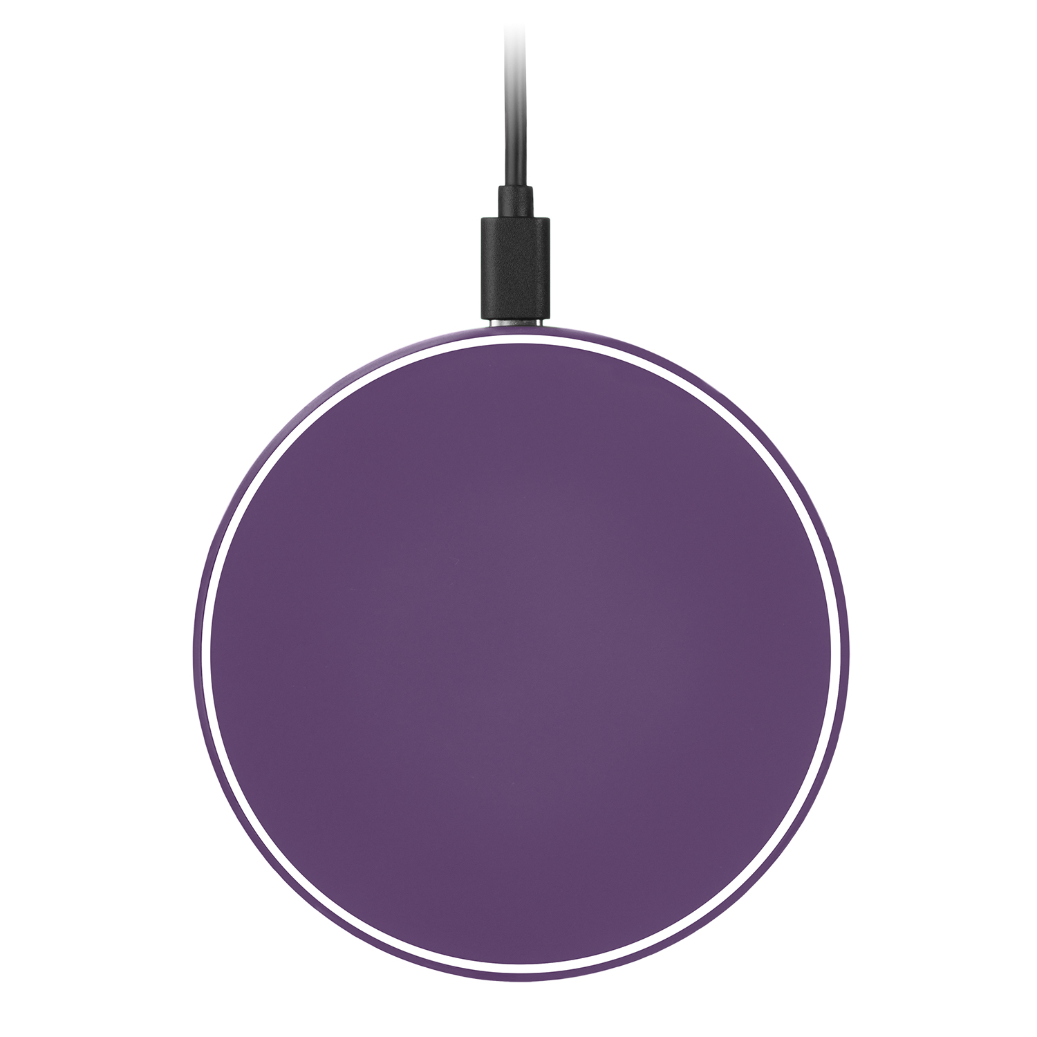 Беспроводное зарядное устройство с подсветкой 15W Auris, фиолетовое — изображение 3