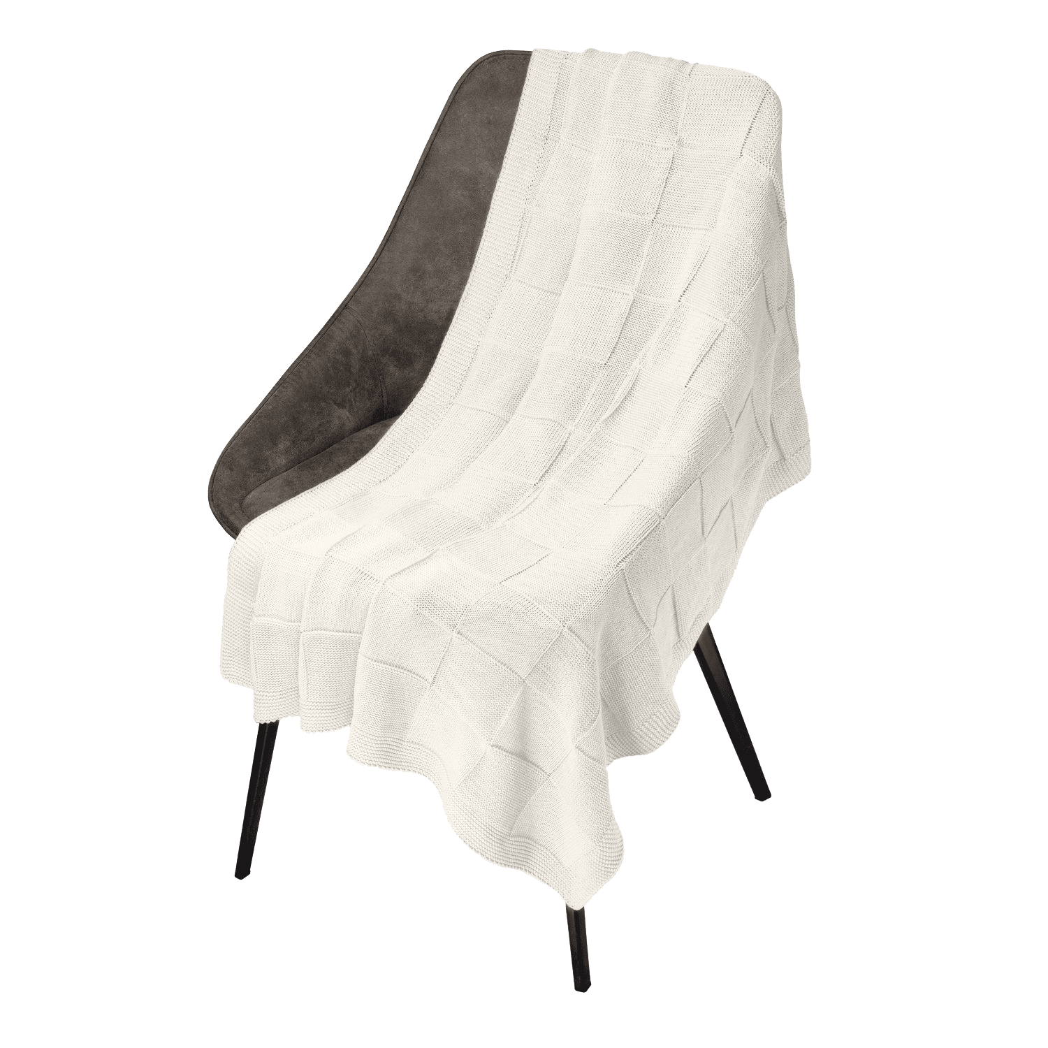 Плед Cella вязаный, бежевый (без подарочной коробки)