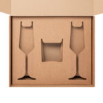 Доп. ложемент под свечу (арт. 73077)  + 2 бокала для шампанского в универсальную коробку (арт. 21006.020)