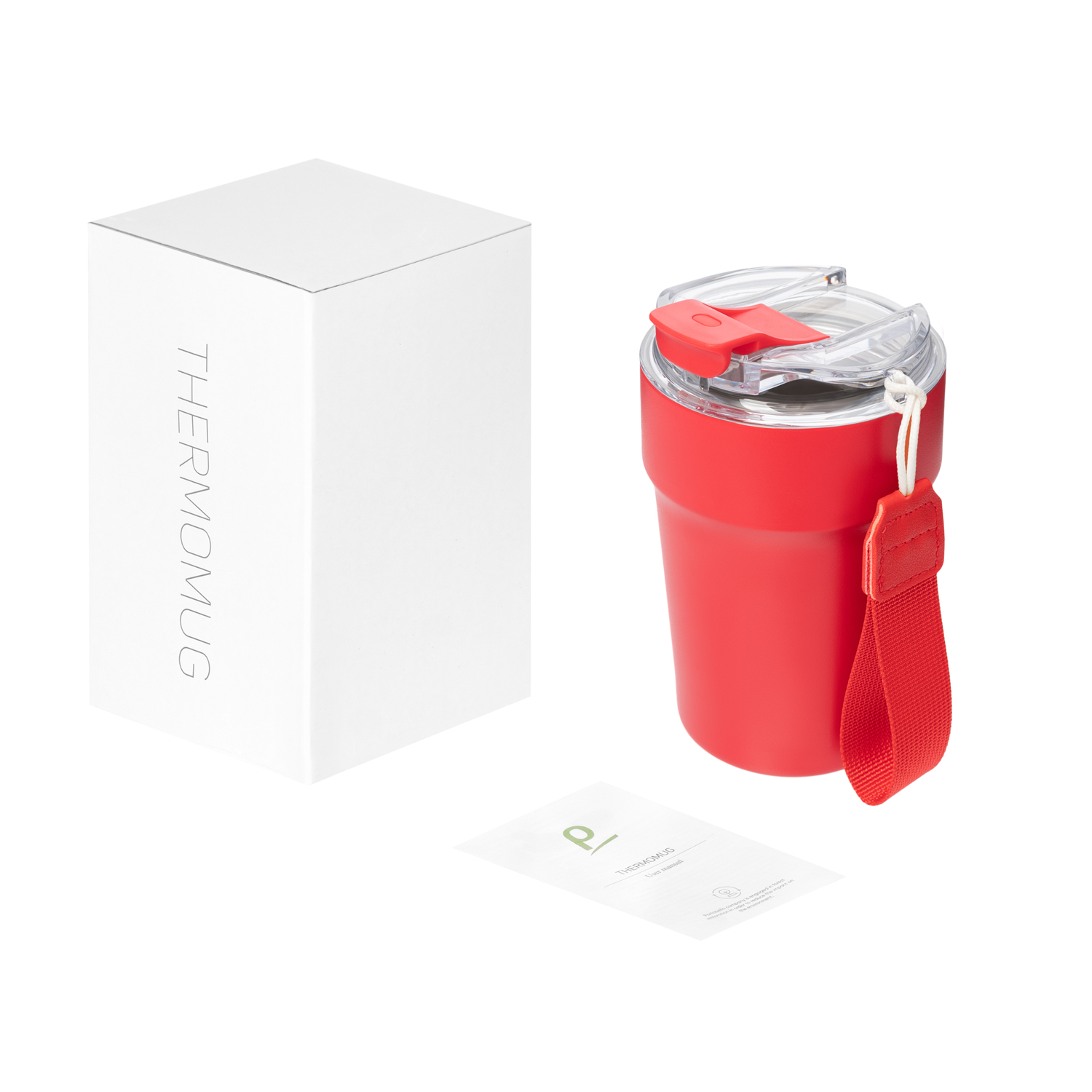 Термокружка вакуумная Monaco, красная — изображение 2