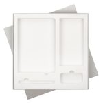 Подарочная коробка без ложемента для ежедневника, ручки и аккумулятора, серая (под съемные ложементы)