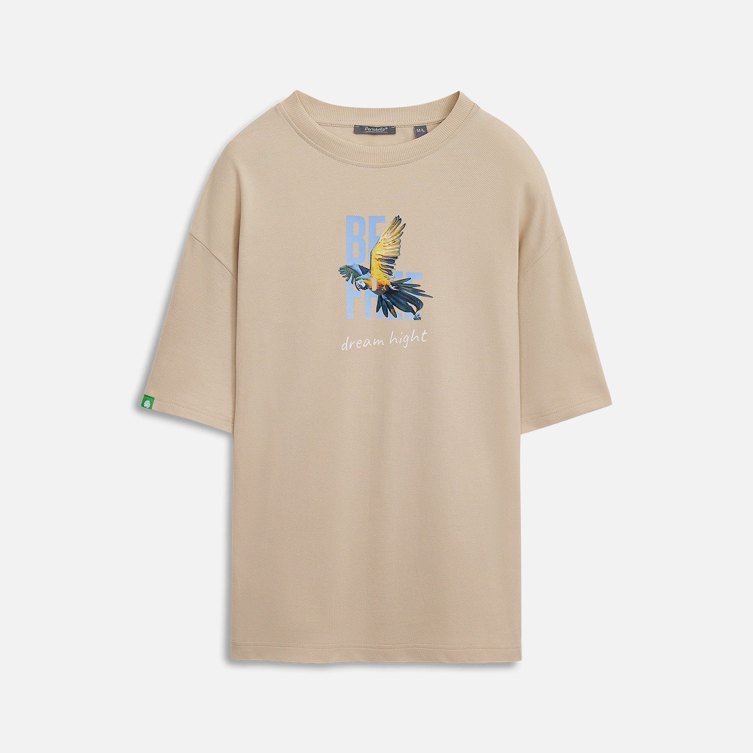 Футболка унисекс премиум AURA, бежевый — изображение 3