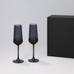 Подарочный набор 2 бокала для шампанского Black Edition в черной коробке
