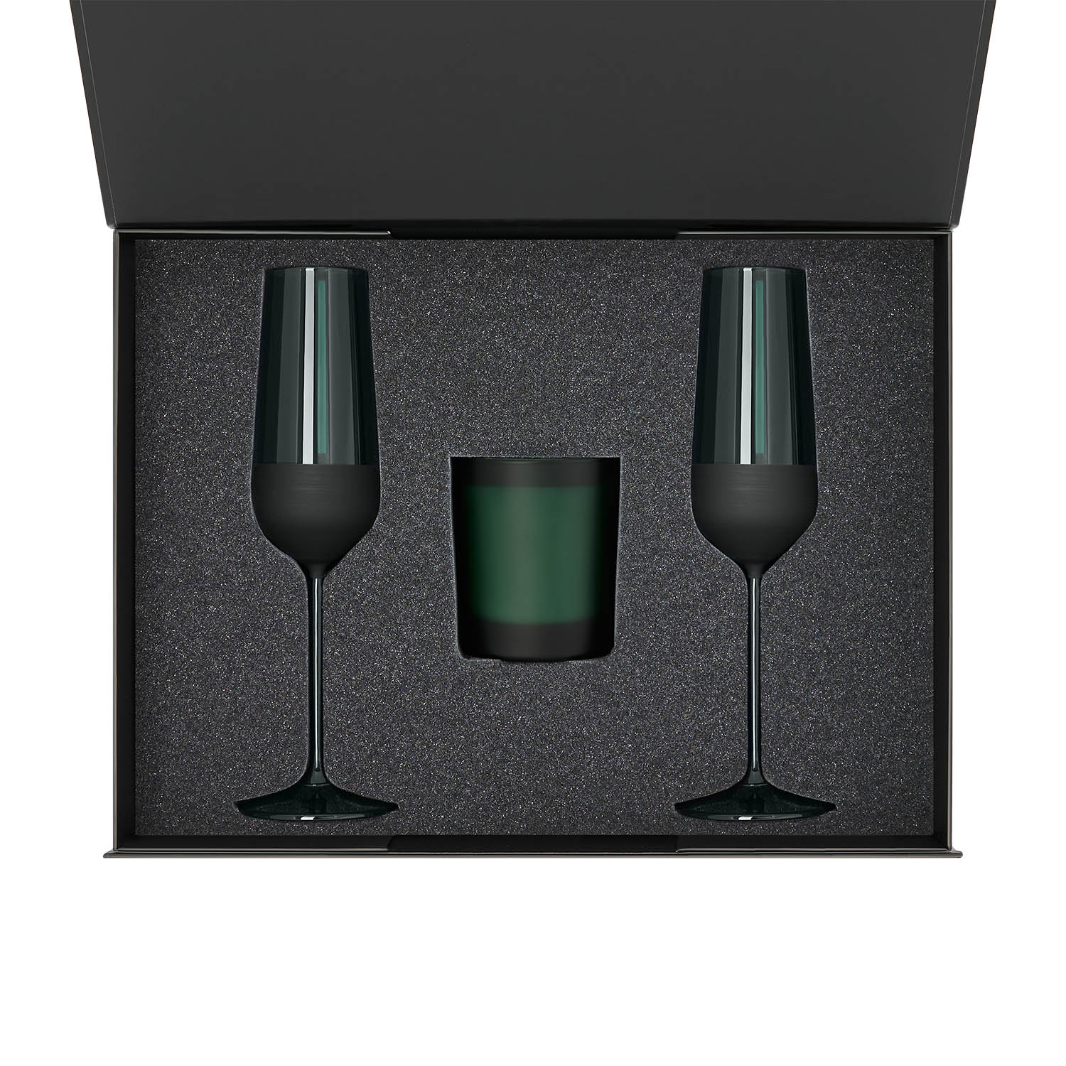 Ложемент под свечу Enigma + 2 бокала для шампанского в среднюю коробку-трансформер (арт. 695721) — изображение 3