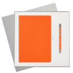 Подарочный набор Tweed, оранжевый (ежедневник, ручка)