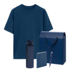 Набор с одеждой RUST (футболка, бутылка, ежедневник, ручка), синий, XS/S