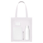 Подарочный набор Welcome Pack, белый (термобутылка, ежедневник, ручка, ЗУ, шоппер)