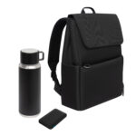 Подарочный набор Marco, черный (термос, ЗУ, рюкзак)