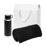 Подарочный набор Oslo, черный (плед, термос)