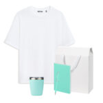 Набор с одеждой RUST (футболка, термокружка, ежедневник, ручка), мятный/аква, 3XL/4XL