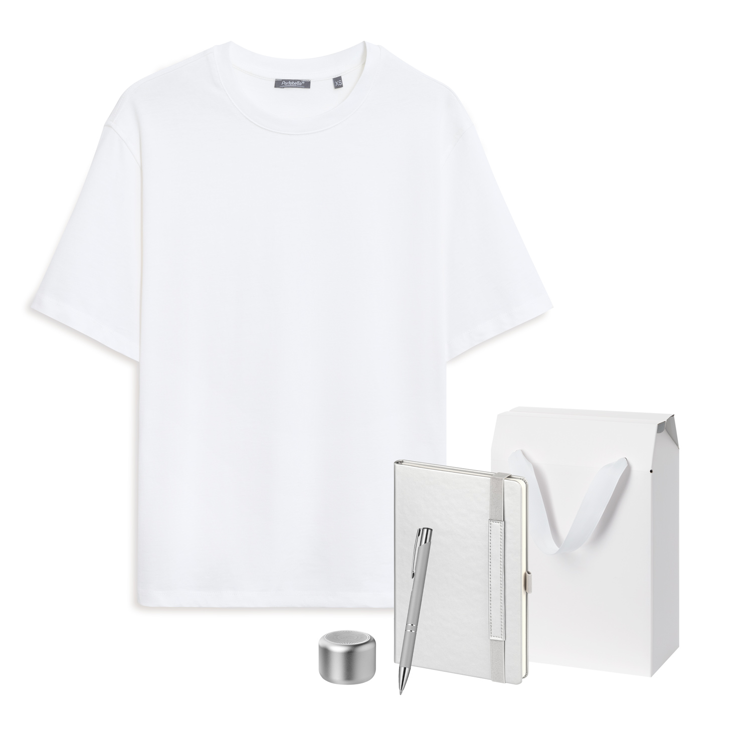 Набор с одеждой RUST (футболка, колонка, ежедневник, ручка), серебряный, XL/2XL