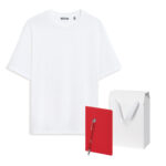 Набор с одеждой RUST (футболка, блокнот, ручка), белый/красный, M/L