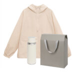 Премиум набор с одеждой RISSMAN (ветровка, термос), бежевый, M/L