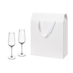 Подарочный набор 2 бокала для шампанского Blanche в большом подарочном пакете