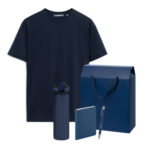 Набор с одеждой KRIS (футболка, термокружка, блокнот, ручка), черный, L