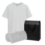 Набор с одеждой KRIS (футболка, плед), серый, M