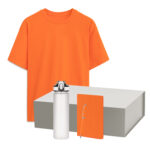 Набор с одеждой RUST NEO (футболка, бутылка, ежедневник, ручка), белый/оранжевый, XL/2XL