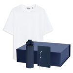 Набор с одеждой RUST NEO (футболка, бутылка, ежедневник, ручка), белый/синий, M/L