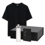 Набор с одеждой RUST (футболка, бутылка, ежедневник, ручка), черный, M